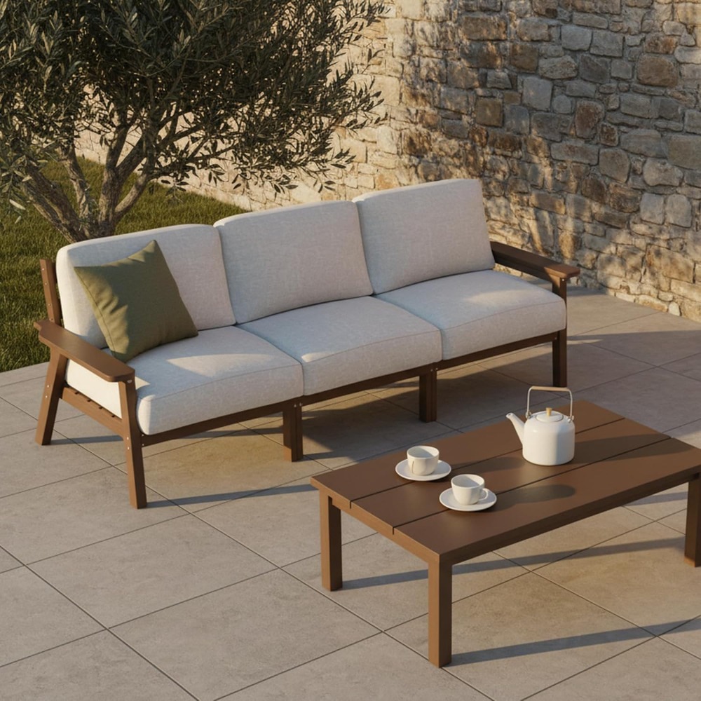 Outdoor Furniture Hdpe - Patio Furniture Set 3 Seats, HDPE