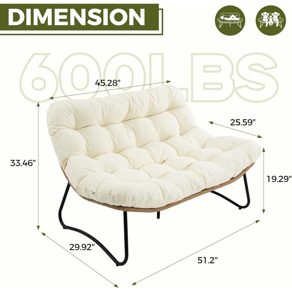 Outdoor Patio Loveseat, Boho L - Outdoor Furniture Durable recension och pris
