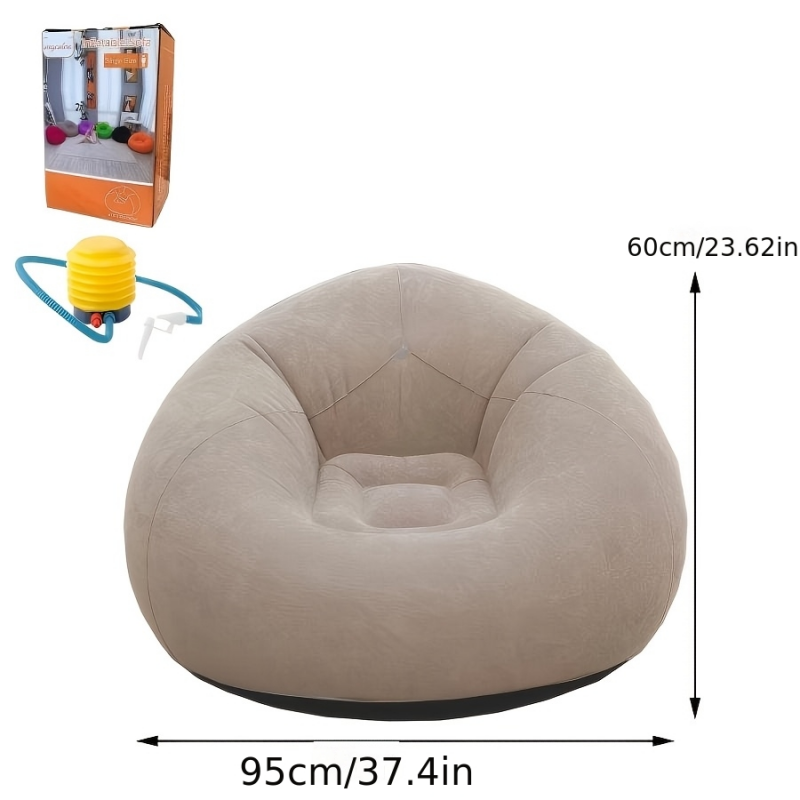 2-Piece Inflatable Bean Bag Se - Outdoor Furniture Durable recension och pris