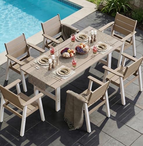 Outdoor Dining Set,7-Piece Pat - Outdoor Furniture Hdpe recension och pris