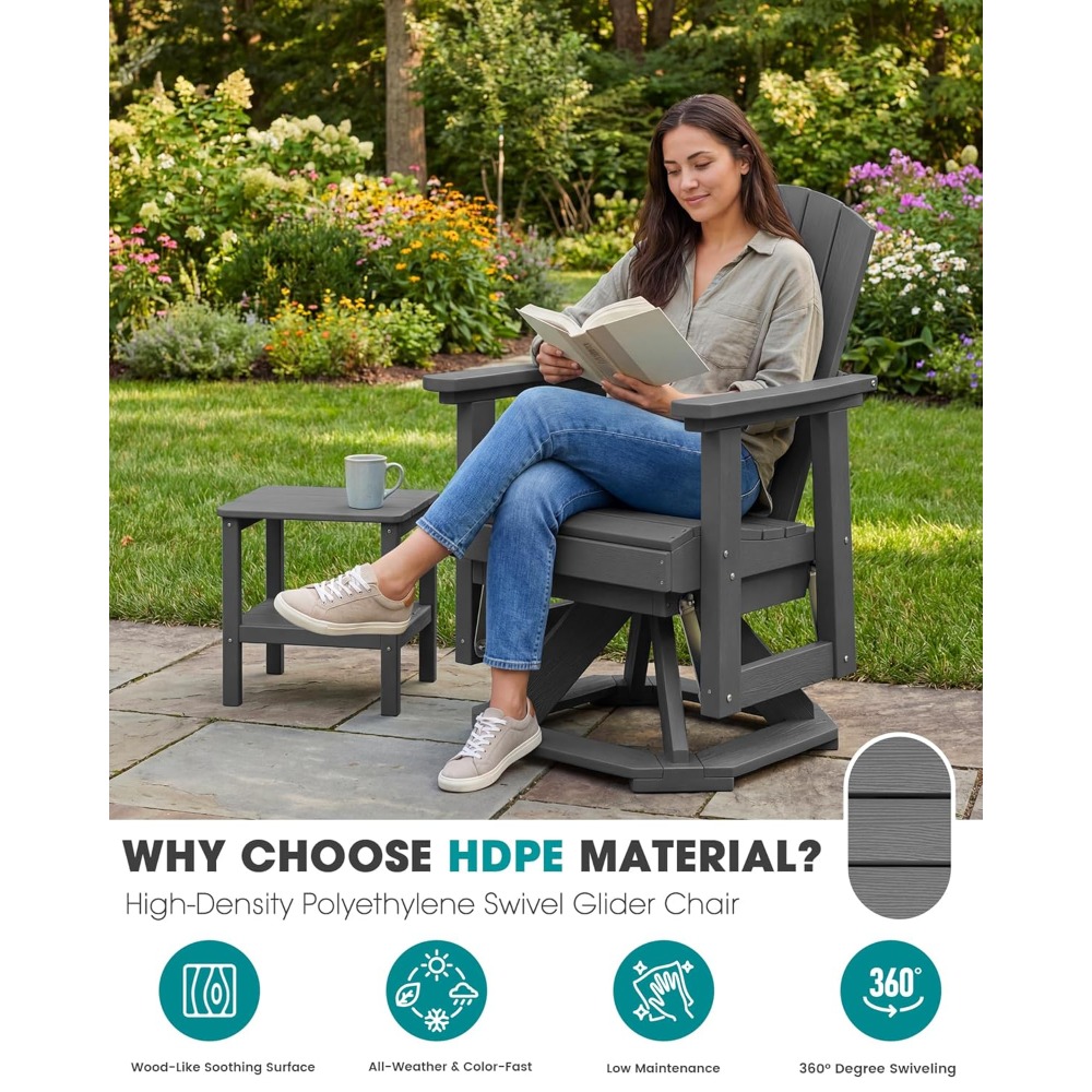 Adirondack Swivel Glider Chair - Outdoor Furniture Hdpe recension och pris