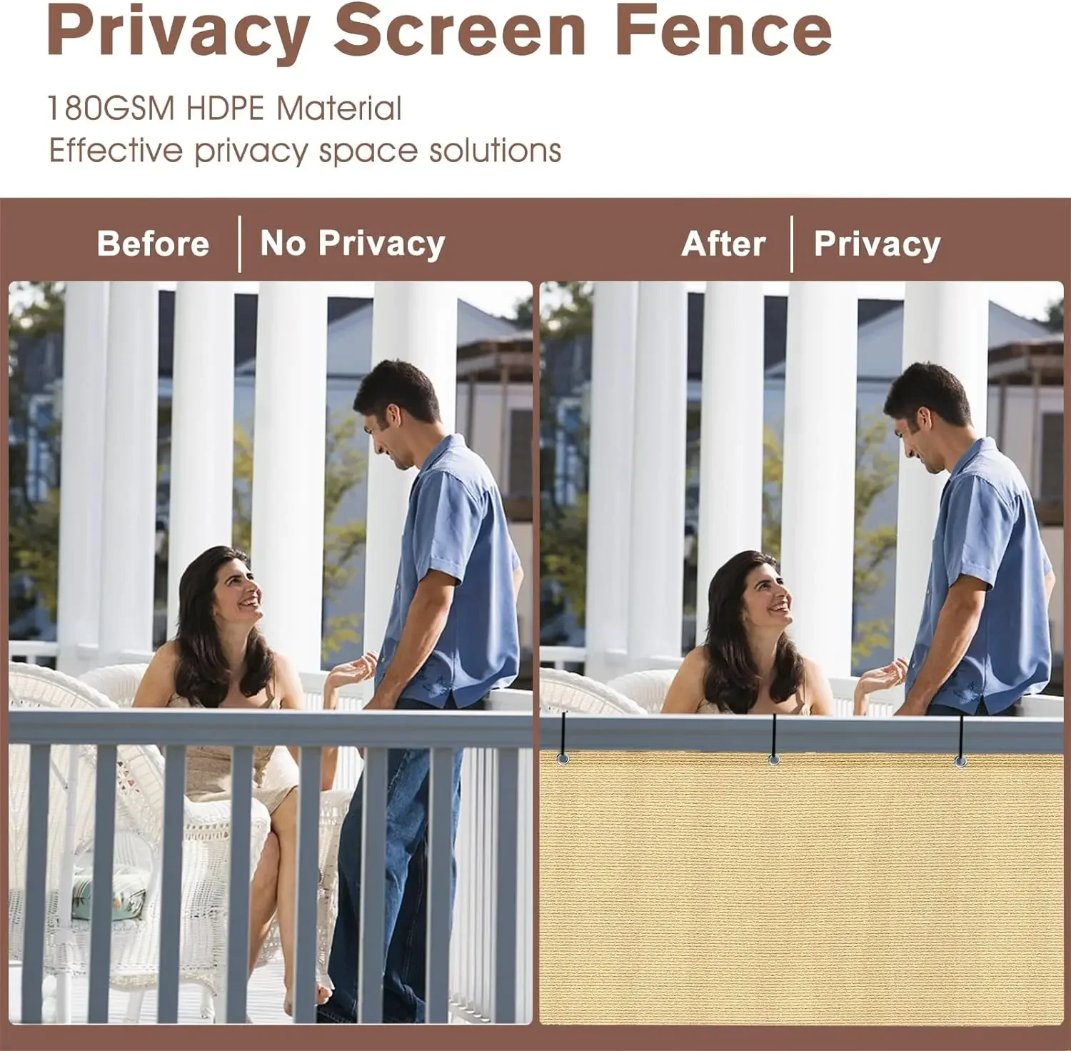 4x1M Balcony Privacy Screen He - Outdoor Furniture Hdpe recension och pris